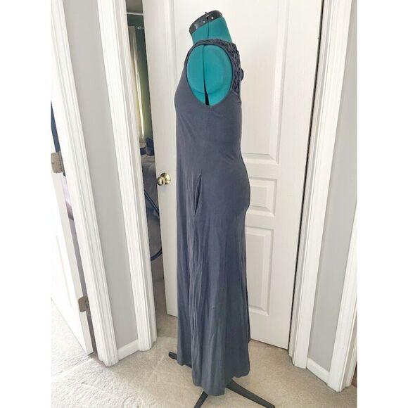 Holding Horses Maxi Length Sleeveless Weave Lattice Cotton/Modal Pocket Dress - Picture 2 of 13